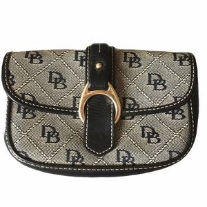 Dooney and Bourke Signature/Leather Trim Wristlet